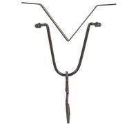 Veemoon Adaptateur de Chaîne de Pluie en Fer Noir Crochets Résistants la Rouille pour Installation V en Extérieur, Kit 1 Set pour Gouttières et Jardins