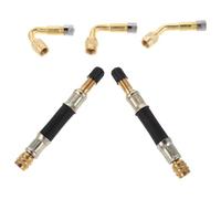 Veemoon Adaptateur de Valve de Vélo en Métal Tube D'extension 45°/90° Kit Adaptateur pour Pompe à Air Mini-Pompe et Pompe à Pied, Compatible Pneus Route, VTT et Vélo Électrique,