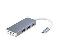 Veemoon Adaptateur USB-c avec Ports USB Et Port Compatible avec Ordinateurs Portables comme Design Compact Et Léger pour Voyage Travail Spatial