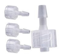 Veemoon Adaptateurs Luer Lock à Barres 3,2 Mm en Polypropylène Pp, Kit de 8 Pièces pour Raccords de Tuyau, Connexion Rapide Étanche et Antidérapante, Usage Industriel, Laboratoire