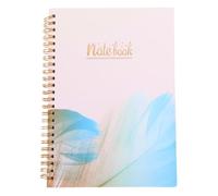 Veemoon Agenda à Spirale A5 Bleu Lignes Horizontales Carnet de Notes Quotidien Multifonction en Papier Résistant Bloc-Notes Léger et Pratique pour Organisation Scolaire et Bureau