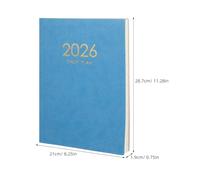 Veemoon Agenda journalier 2026 : carnet de en cuir synthétique - Format A4 pour professeur d'anglais - 28,4 cm x 21,8 cm, 356 jours pour se concentrer sur objectifs et s'organiser