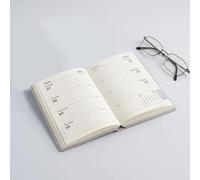 Veemoon Agenda Mini Quotidien 2027 Bleu en Papier et Pu Planification Polyvalente et Écriture Fluide pour Bureau et Étudiants au Style Moderne