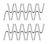 Veemoon Agrafes en U Galvanisées 3,8 Cm Sachet de 20 Attaches Métalliques pour Fixation de Clôture en Treillis Métallique, Clous Robustes pour Poteaux de Jardin et Filets, Usage Extérieur