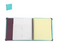 Veemoon Album de Rangement de Billets Turquoise 33 Pages Pochettes Protectrices, Organisateur de Tickets de Cinéma, Train et Timbres, Carnet de Rangement pour Souvenirs de Voyage, Format