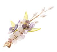 Veemoon Ancien Épingle à Cheveux avec Fleur Violette Accessoire Chinois pour Hanfu Style Classique Élégant pour Robe Cheongsam et Voyage