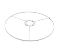 Veemoon Anneau D’abat-jour En Fil De Fer Blanc 28 Cm, Cadre Métallique Simple Pour Lampe De Bureau Et Luminaire Suspendu, Support Annulaire Diy Compatible Plafonnier, Accessoire Lampe Unique