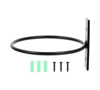 Veemoon Anneau de Support Mural pour Jardinière en Fer Noir Résistant la Rouille pour Pots de Fleurs, Fixation Murale pour Balcon et Jardin Extérieur