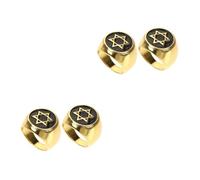 Veemoon Anneau En Acier Titanium 2 Pièces Avec Design à Six Branches - Accessoire Élégant Pour Événements Spéciaux Et Tenues De Mode