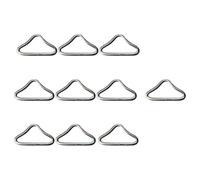 Veemoon Anneaux Triangulaires en Acier Galvanisé 30 Pièces pour Trampoline, Boucles Filet Résistantes, Fixation Robuste pour Lit Sauteur, Accessoires Sport Plein Air Randonnée Camping
