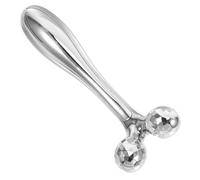 Veemoon Appareil de Massage Facial Microcourant Rouleau Argenté Outil de Contouring du Visage pour Femme Soin Anti-rides Lifting Peau Unifie le Teint Usage Maison Bureau Voyage