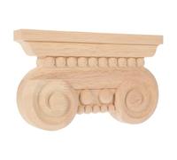 Veemoon Applique en Bois Sculpté Incrusté, Colonne Romaine Décorative Non Peinte 20x11,5x2,5 Cm, Élément Décoratif pour Meubles et Portes, Moulure D’angle pour Décoration Intérieure