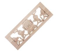 Veemoon Appliques Murales en Bois Sculpté Beige, Légères et Résistantes la Décoloration, Forme Rectangulaire Creuse, Décoration Artistique pour Meubles et Portes