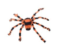 Veemoon Araignée Géante Halloween 90 Cm Orange Réaliste, Décoration Extérieure et Intérieure, Accessoire D’épouvante pour Jardin, Maison Hantée et Fête D’Halloween
