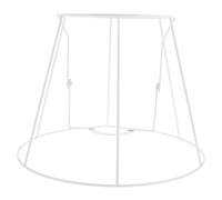 Veemoon Armature D’Abat-Jour en Fil de Fer Blanc 15X25X18 CM - Support Conique Ajustable pour Abat-Jour Cylindrique - Bague D’Adaptation pour Lampe de Table Suspendre - Structure