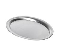 Veemoon Assiette Ovale en Acier Inoxydable 304 Argentée Petit Format 20X145 CM Plateau Multifonction pour Barbecue Plat Vapeur Poisson et Service Collation Maison