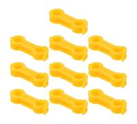 Veemoon Attelle de Positionnement pour Pattes de Poulet 10pcs en PVC Jaune, Correcteur pour Déformations, Maintien Confortable pour Poussins Oiseaux