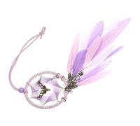 Veemoon Attrape-Rêves Vintage à Plumage Pendentif Décoratif Fait Main Décoration Murale Fenêtre Accessoire Suspendu pour Maison et Jardin Style Rétro Motif Sept Étoiles