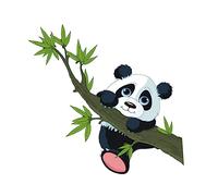 Veemoon Autocollant Mural Panda En Pvc Autocollant Solide Motif Créatif Pour Décoration Chambre Et Maison, Stickers Muraux Faciles à Appliquer,