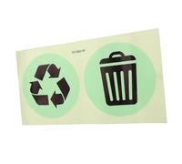 Veemoon Autocollant Noctiluque pour Poubelle Étiquette PVC pour des Déchets Recyclable Étanche pour Cuisine Bureau et Lieux Publics