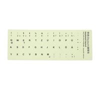 Veemoon Autocollants Clavier Lumineux Allemands Fluorescents, Grand Format, Feuille Unique, Compatibles Claviers PC Portables Bureau, Accessoires Informatiques pour Saisie Nocturne