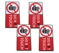 Veemoon Autocollants D’avertissement « Ne Pas Toucher » Auto-adhésifs, 4 Feuilles Résistantes à L’eau, Haute Visibilité, Pour Murs, Verre, Boîtes à Outils Panneau De Sécurité Industriel