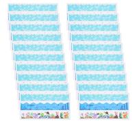 Veemoon Autocollants D'animaux Marins de Dessin Animé, Bordures Décoratives pour Tableau D'affichage, 20 Feuilles, Motifs Océaniques Colorés, Décorations Scolaires pour Classe