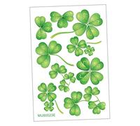 Veemoon Autocollants Décalques Shamrock Décoration pour Fête Saint-patrick Sticker Mural Étanche et Écologique pour Maison et Bureau