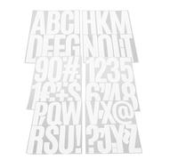 Veemoon Autocollants Lettres Adhésives Grand Format pour Boîte aux Lettres et Voiture, Papier Repositionnable Blanc, 8 Feuilles pour Usage Extérieur Diy, Visibilité Améliorée