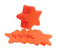 Veemoon Autocollants Marqueurs de Tapis Étoiles Orange 10 CM Lot de 48 Pastilles Repositionnables Auto-Agrippantes pour Sol de Classe Maternelle Repères Numérotés Flexibles pour