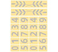 Veemoon Autocollants Numérotés Réfléchissants pour Boîte aux Lettres 4 Pcs Argenté 75x48 Mm Feuilles Décoratives 225x39 Mm, Autocollants Extérieurs pour Numéro Maison, Adhésifs Solide