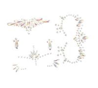 Veemoon Autocollants Phosphorescents Visage 3 Pcs Bijoux de Visage Strass Verts Autocollants Lumineux Halloween Carnaval Maquillage Festif