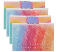 Veemoon Autocollants pour Kalimba 17 Notes 4 Pièces Colorées Dessin au Crayon et Bulles Autocollants Amovibles pour Touches de Piano à Pouces pour Débutants et Apprentissage Musical