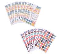 Veemoon Autocollants Soi-même pour Scrapbooking et Agenda, Papier Adhésif Facile à Appliquer, 16 Feuilles Colorées pour Album et Cadre Photo
