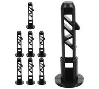 Veemoon Axes de Charnière de Poubelle pour Maisons et Publics 8pcs en Plastique Noir Facilitant Fermeture Couvercle pour Poubelle Extérieure à Roulettes