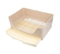 Veemoon Bac à Litière Angle pour Lapin Grand Format Tiroir Style Pot Dresseur Toilette pour Petits Animaux Adapté Aux Lapins Adultes Cochons et Chinchillas Anti-éclaboussures et Facile à