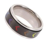 Veemoon Bague Drapeau Arc-En-Ciel En Or Pour Bagues En Bague Arc-En-Ciel De Fierté Bague Lesbienne Bijoux Bague Arc-En-Ciel De Fierté Articles Gays Bague Gay