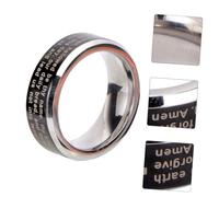 Veemoon Bague En Acier Inoxydable Avec Croix Pour Homme Alliance Alliance Bible Femme Orthodoxe Sterling Prière Foi Seigneur Catholique Bague Chrétienne Bague En