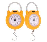 Veemoon Balance à Ressort Portable Jaune avec Crochet, Dynamomètre de Poche Compact pour Pêche, Balance Mécanique Précise Cuisine et Voyage, Outil Léger Multifonction pour Pesée