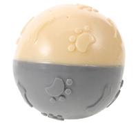 Veemoon Balle Couineuse en Caoutchouc Gris 65 CM pour Chien Interactif à Mâcher pour Petits Chiots Balle à Broyer pour Dentition Amusant pour Nettoyage Dentaire et Entraînement