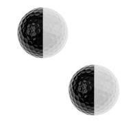 Veemoon Balles de Jeu de Putting Double Couche en Caoutchouc et Résine 2 Pièces pour Améliorer Le Contrôle Technique Ligne D'alignement pour Entraînement Golf