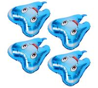 Veemoon Ballons de Fête en Aluminium Forme Dents Bleues, Lot de 4 Pièces pour Décoration Shower, Ballons Décoratifs pour Anniversaire et Fête Première Dent