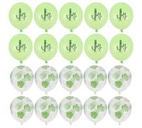 Veemoon Ballons en Latex Cactus 12 Pouces Vert 10 Pcs Ballons Monstera Transparents 12 Pouces 10 Pcs, 20 Pièces Décorations Fête Tropicale Hawaïenne Anniversaire Mariage