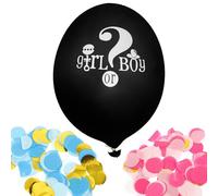 Veemoon Ballons pour Révélation du 36 Pouces en Latex avec Confettis Rose et Bleu Accessoires pour Fête Shower Garçon ou Fille Décoration pour Anniversaire et Événement Pré-natal