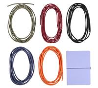 Veemoon Bande Élastique en Nylon pour Carnet de Notes et Journal de Voyage, 5 Pièces, Extensible, Pratique à Transporter, Couleurs Variées, Fixation Sécurisée pour Tout Carnet Standard