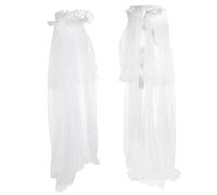 Veemoon Bandeau à Fleurs En Voile Garçon Et Filles Taille Unique Blanc Léger Accessoire Coiffure Mariage Cérémonie Fête Voile