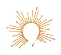 Veemoon Bandeau De Couronne De Déesse Bandeau Costume De Soleil Femme Accessoire Photo De Fête Couronne De Déesse Du Soleil Robe De Tête De Filles Couvre-chefs Décoratifs Noir Cristal