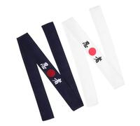 Veemoon Bandeau de Karaté Réutilisable en Coton Lot de 2 Costume de Chef Japonerie Confortable et Respirant Accessoire Cuisine Taille Unique
