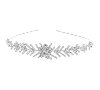 Veemoon Bandeau de Mariée Argenté Accessoire Cheveux Claw Chain Réfléchissant et Confortable pour Mariage Fête et Cérémonie
