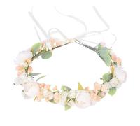 Veemoon Bandeau de Mariée Élégante en Pp et Fer Ajustable Décoration de Coiffure Magnifique Couronne de Cheveux à Fleurs pour Photographie et Réunion Annuelle